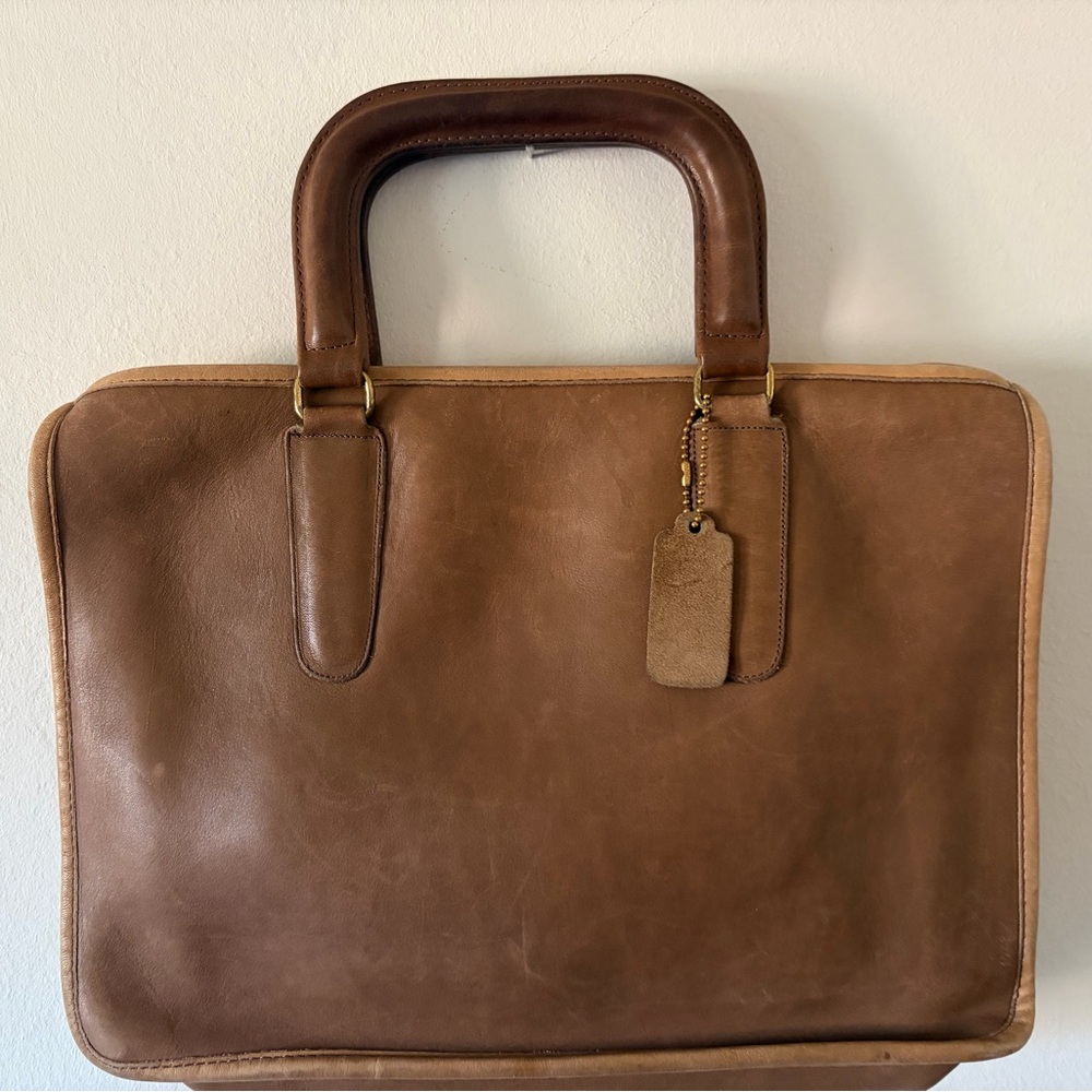 Vintage Coach Leatherwear Tan Briefcase - Picture 2 of 15